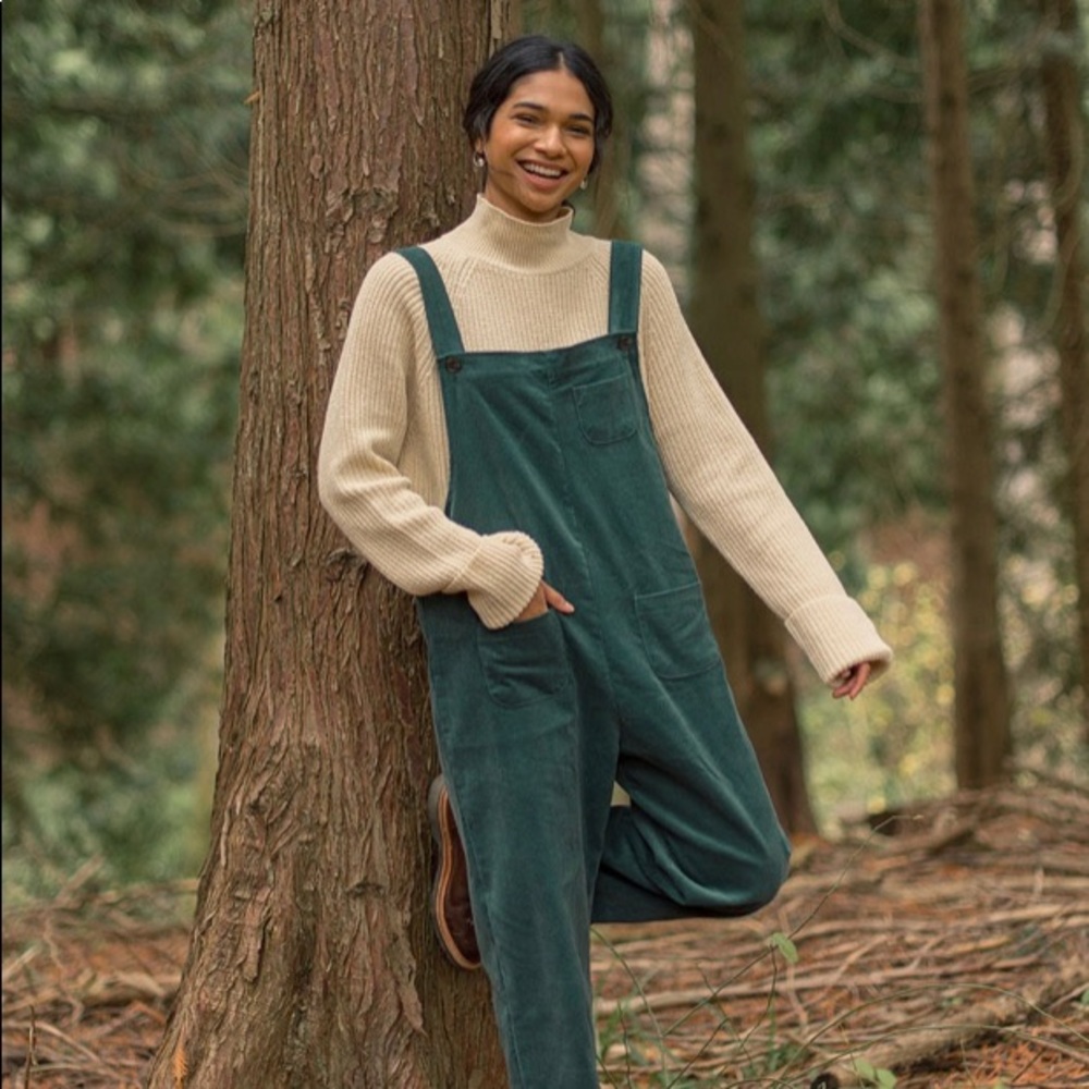 Pocket Point Corduroy Dungarees, Teal